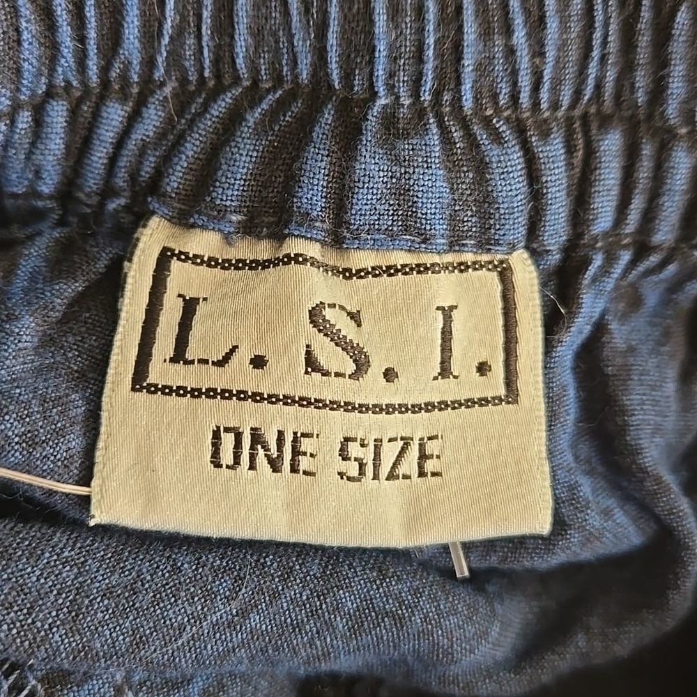 L.S.I  Blue Lace Trimmed Embellished Peasant Midi Boho Skirt NWT - Picture 6 of 7